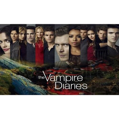 Full Round 5d Diy Diamond Painting "the Vampire Diaries" Diamond Embroidery Cross Stitch Patterns Diamond Mosaic Home Decor Gift