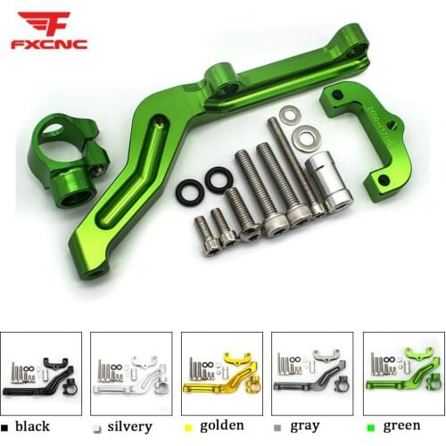 For Kawasaki Z650 2017 - 2018 Aluminum CNC Motorcycle Stabilizer Damper Steering Mounting Mount Bracket Holder Support Kit Set