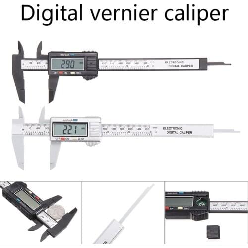 0.1mm Digital Vernier Caliper 0-150mm 6 inch LCD Electronic Carbon Fiber Altimeter Micrometer Measuring Tool