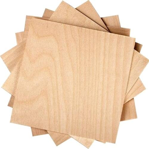 MLGB Wood Board Pack of 6 for Arts and Crafts School Projects and DIY Projects Drawing Painting Wood Engraving 1/8X12X12Inch