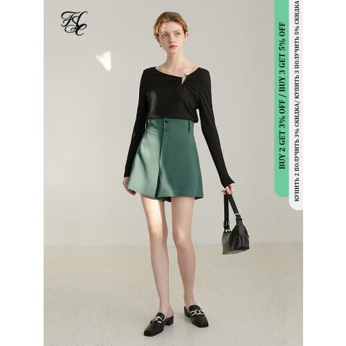 Женские однотонные футболки FANSILANEN China At AliExpress