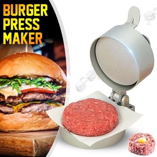 Burger Press Hamburger Patty Maker Mold Meat Aluminum Alloy Non-Stick Kitchen