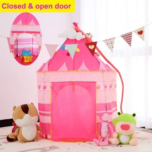 Portable Foldable Princess Castle Tulle Children Kids Game Play Tent Creative Develop Outdoor Indoor Yurt Castle Playhouse Toy