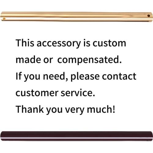 Custom Ceiling Fan Lamp Suspender Extended Boom White Black Brown Nickel Gold