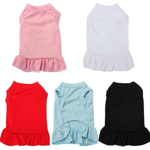 Summer Pet Dog Clothes Skirt For Small Dog Dresses Pet Cat Clothing For Dogs Dresses Skirts Chihuahua Costume Pet Vest Shirt 30