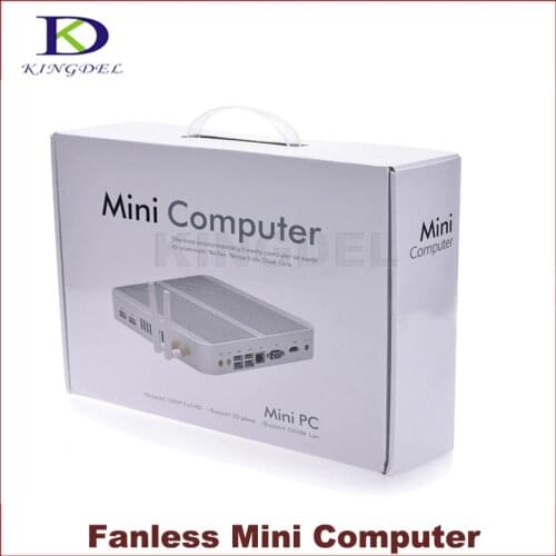 Kingdel Haswell i5-4200U Fanless Mini PC Home & Office HTPC 16GB RAM+256G SSD HDMI 6*USB TV Box 300M WiFi Micro Desktop Computer