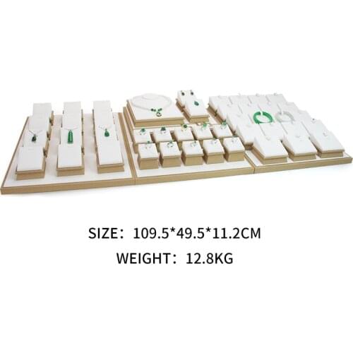 New Multifunction Gold Female Jewelry Display Stand Earring Bracelet Pendent Ring Showcase Trays Removable Jewellery Organizers