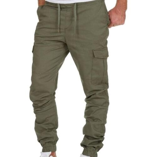 Mens Casual Sports Pants Fashion Solid Color Long Bottoms Streetwear Drawstring Elastic Waist Pockets Trousers Plus Size M-3XL