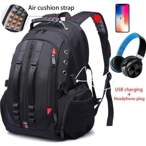 Male 45L Travel backpack 15.6 Laptop Backpack Men Women USB Anti theft Waterproof Backpacks for teens schoolbag youth mochila