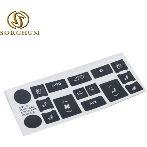 AC Climate Control Button Repair Restoration Decals Sticker For Cadillac Escalade