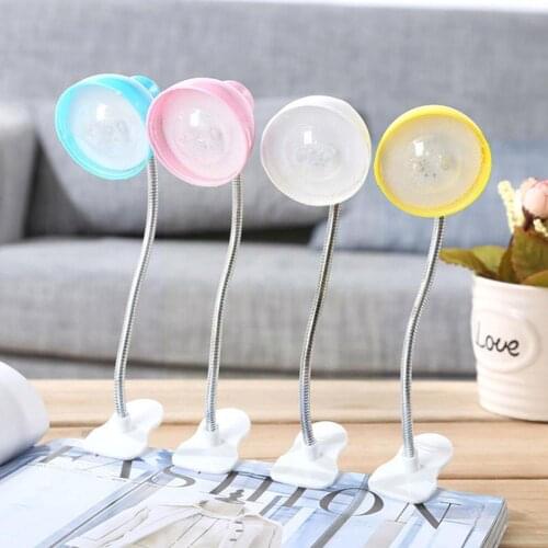 Night Light Candy Color Mini Table Clip On LED Flexible Light Emergency Adjustable Night Lamp Reading Book Clamp Study/Bed J3W1