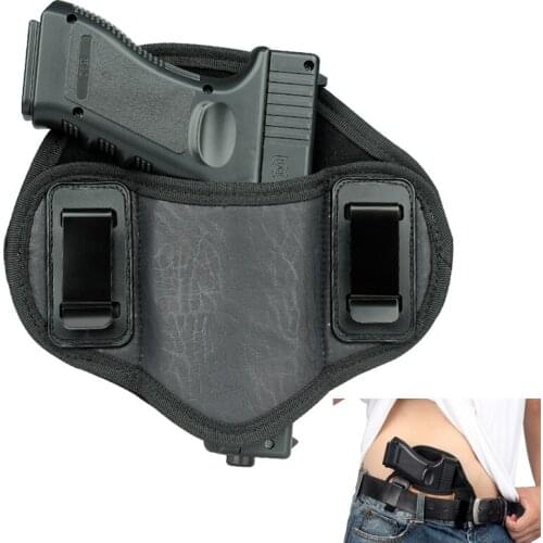 Hunting Gun Holster Concealed Carry Pistol Pouch PU Leather for Glock 17 19 23 32 Sig Sauer P250 P224 Beretta 92 Taurus