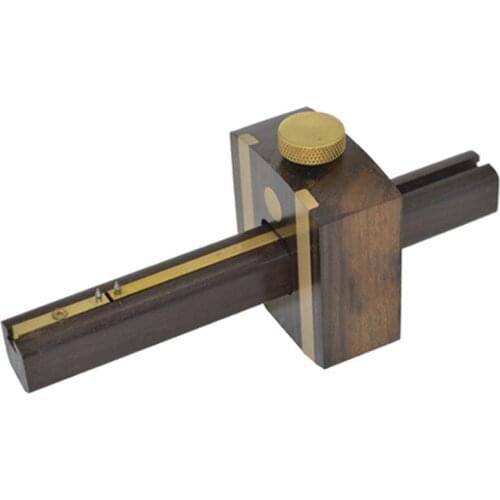 Luxury British Indonesia Ebony+Pure Copper Wearproof Carpenter Woodworking Tool 8 Inch Screw Cutting Gauge Mark Scraper Scribers