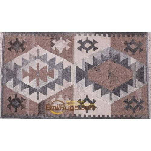 Wool Kilim Hand Knitted Carpets Bedroom Carpet Carpets Rectangle Carpet Wool Knitting Carpets