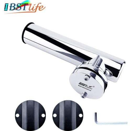 Stainless Steel 316 Fishing Rod Rack Holder Rail Mounted Rest Pole Bracket Support for 25 to 51mm Rail Marine Boat Accessories