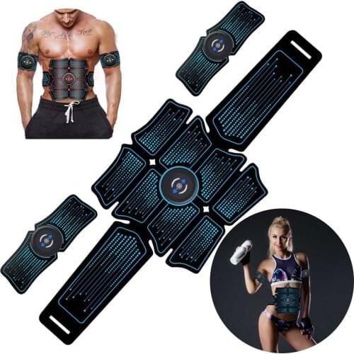 USB Rechargable Equipment Training Muscles Electrostimulator Toner Gym Abdominal Muscle Stimulator Trainer EMS Sport Fitness