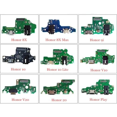 USB Microphone Charging Charger Dock Port Board Flex Cable For Huawei Honor Play 20 V10 V20 9i 10 Lite 8X Max