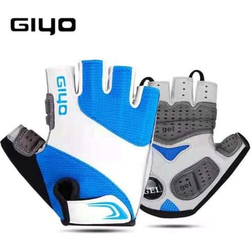 Giyo Bicycle Cycling Glove Breathable Lycra Fabric Unisex Road Riding MTB DH Racing Outdoor Mittens Bike Half Finger Gloves