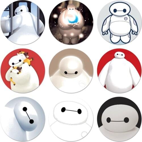 58mm Baymax Big Hero Icons Pins Badge Decoration Brooches Metal Badges For Clothes Backpack Decoration