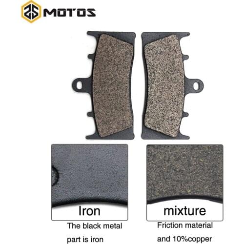 ZS MOTOS Racing 2 Pieces Motorcycle Front Brake Pads For Kawasaki ZX-6R ZX-7R ZX-9R Suzuki GSXR 750 GSXR 1100 GS1200 JAYBRAKE
