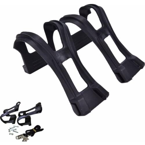 1Pair Plastic Bike Pedal Clips Bicycle Cycling Pedal Toe Straps Foot Clip Fixing Straps Mountain Bike Feet Binding Belt