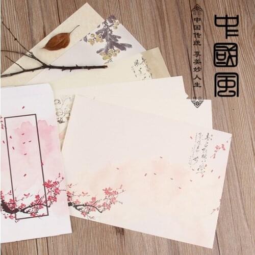 1pcs Traditional Chinese ink painting Chinese letter stationery Lettering Manuscript Paper Poetry Love letter