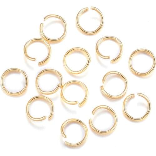 200pcs 5 6 7mm Golden 304 Stainless Steel Open Jump Rings Split Rings Connectors for Jewelry Findings Making Supplies Wholesale