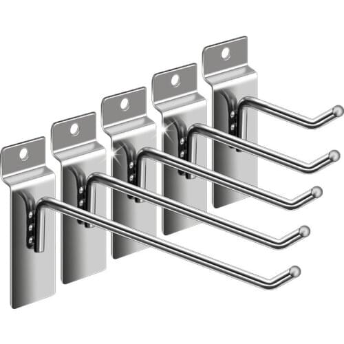 5PCS Display Hanging Hooks Multi-purpose Storage Metal Racks Shelf Pothook Towel Hanger Garage Hole Plate Hardware Accessories