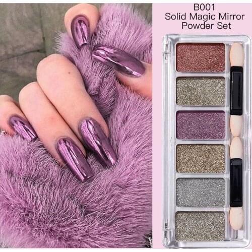Aurora Nail Glitter Powder Neon Shimmer Mirror Mermaid Dipping White Purple Nail Chrome Pigment Dust Polish Holographics Powder
