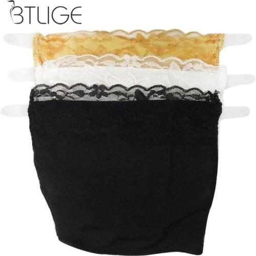 3pcs Sexy Lace Clip On Camisoles Seamless Bra Chest Cleavage Control Panels Lace Wrap Chest
