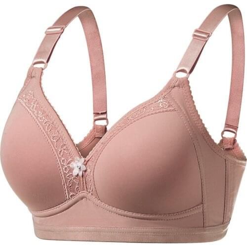 Linbaiway Women 36-46 B C Cup Bralette Female Mommy Wireless Bra Large Size Underwear Bralette Everyday Wear Lingerie Bras