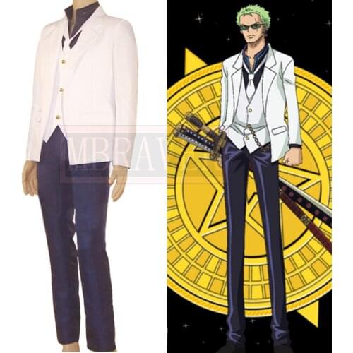 One Piece Film Gold Roronoa Zoro Cosplay Costume Custom Made Free Shipping