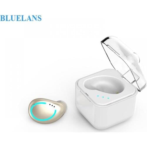 Black Mini Multi-function Wireless Bluetooth 5.0 Single In-ear Waterproof And Sweat Proof Headset With Microphone Charging Box