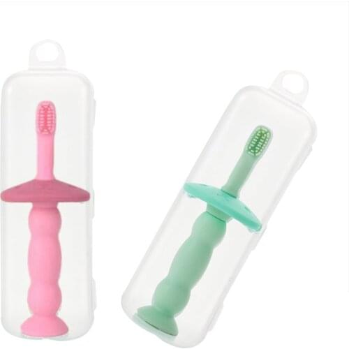 Infant Food Grade Silicone Training Toothbrush Baby Special Soft Hair Oral Care Safe Tooth Cleaning Safe Tooth Care Tools