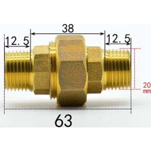 DN15 G 1/2" BSPP Male Brass Socket Union Pipe Fitting Coupling Water Gas Oil