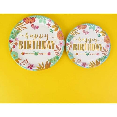 Disposable Cutlery Set Hawaii Happy Birthday Banner Flamingo Hawaii Tropical Party Decoration Holiday Summer Party Party Supplie