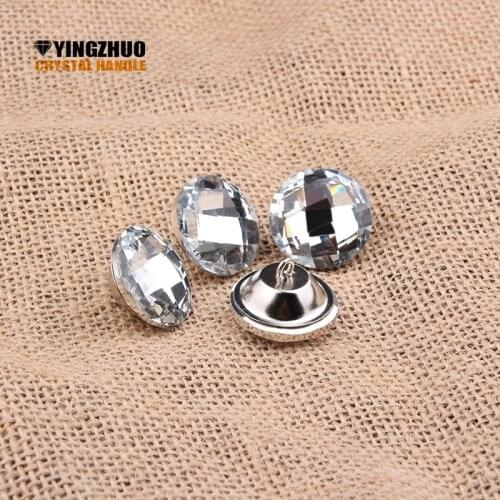 Hot sale Furniture Decorative buckle 30mm Clear color Satellite drill soft package sofa buckle Rhinestones diamond buttons