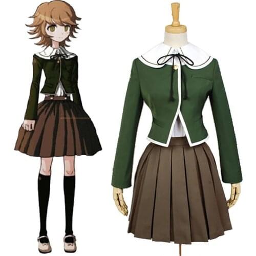 Danganronpa Cosplay Fujisaki Chihiro Cosplay Costume JK Girls School Uniform Sailor Suit Anime Cosplay Women Costumes