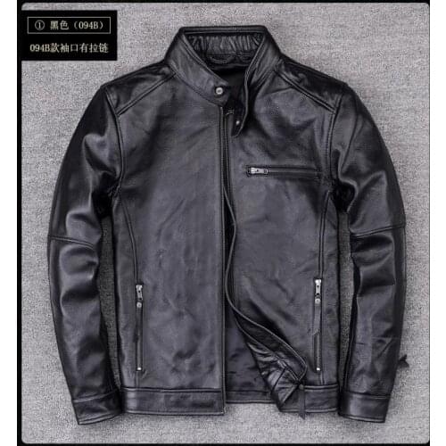 Free Shipping,2020 new quality genuine leather jacket.mens fashion spring 100% cowhide outwear.gift.sales motor leather coat