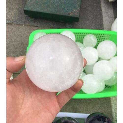 Natural crystal quartz ball, white crystal cotton ball, cotton body ball household decorative furnishings