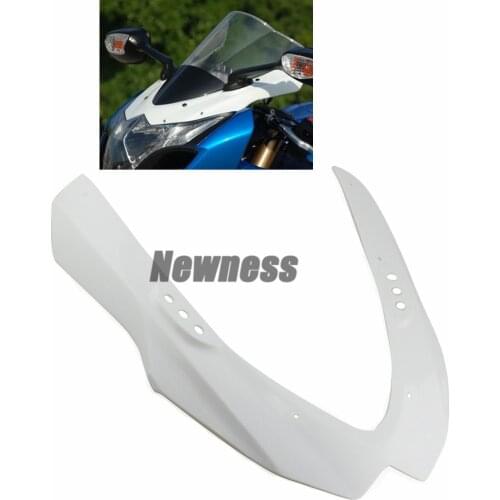 Motorcycle Unpaint White Headlight Upper Front Head Fairing For Suzuki GSXR1000 K9 GSXR 1000 2009-2017 Front Fairing Nose Cowl
