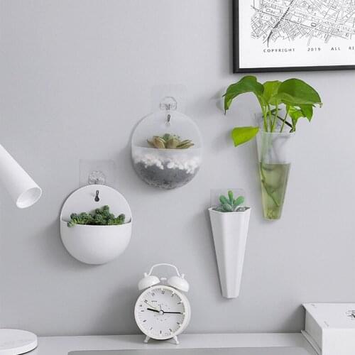 Wall Hanging Planter Small Wall Plant Pot Indoor Wall-Mountable Mini Planters with Hook for Home Decorations
