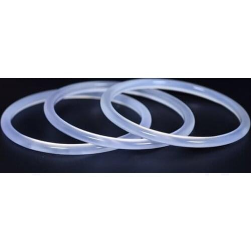 Natural White Chalcedony Hand Carved Thin Round Bracelet Fashion Boutique Jewelry Trend Womens White Agate Bracelet