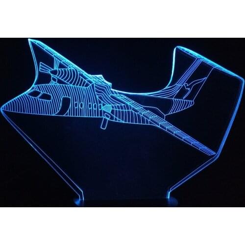NEW Glider Plane 3D LED Lamp 7 Color Change Touch Switch Airplane Night Light Atmosphere Lamp Bedroom Light For Boy Holiday Gift