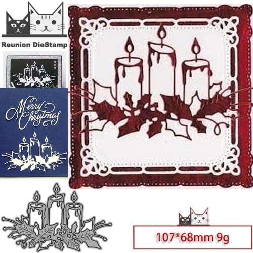 New Dies For 2020 Christmas candle Metal Cutting Dies Embossing Scrapbooking Stencil Craft Cut Dies For DIY Card Handmade
