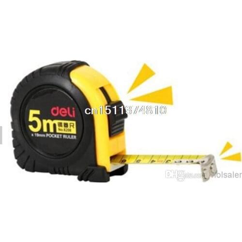 One Pcs ABS Measuring Gauging Tools 5M Lenght Steel Measure Tape 19mm width 16 ft Auto Lock