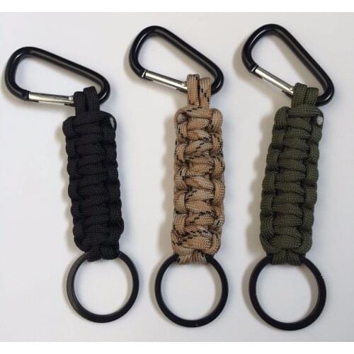 Outdoor Emergency Keychain 2020 New Umbrella Ope Quick Hanging Keychain Mountaineering Safety Buckle Key Zipper