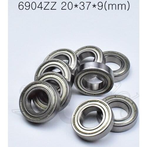 6904ZZ 20*37*9(mm) 10piece bearings Metal sealed bearing Thin wall bearing 6904 6904ZZ chrome steel bearing
