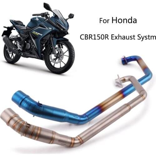 Full Exhaust System for Honda CBR150R Motorcycle Header Mid Exhaust Pipe Slip On 51 mm Muffler Stainless Steel All Years