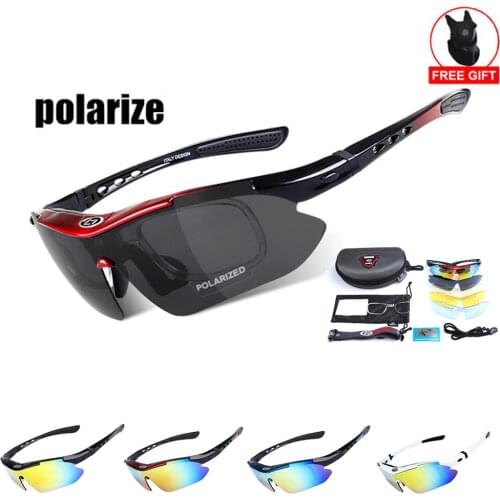 Polarized Sports Men MTB Sunglasses Road Cycling Glasses Mountain Driving Bike Bicycle Riding Protection Goggles Eyewear 5 Lens